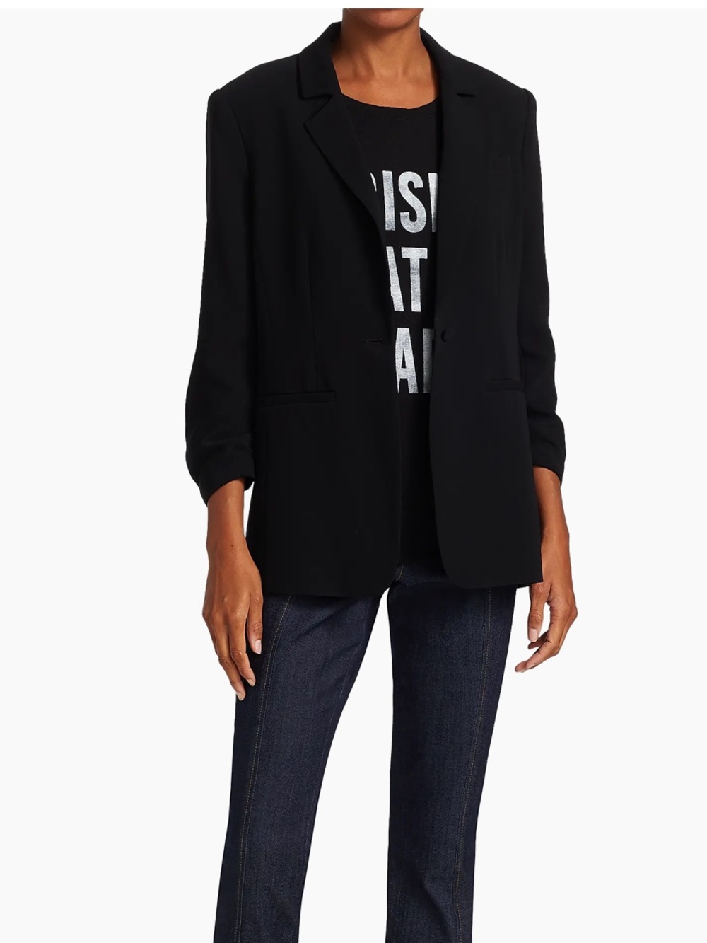 cinq a sept Black Single-Button Blazer